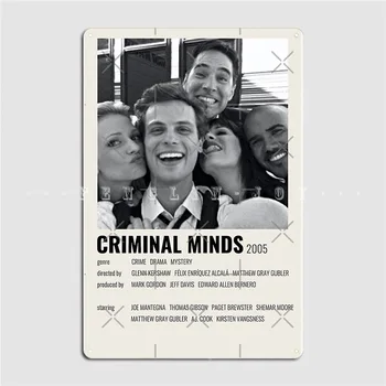 Criminal Minds Альтернативный плакат Металлическая табличка Стена паба Паб Гаражные таблички Изготовленный на заказ жестяной знак Плакат