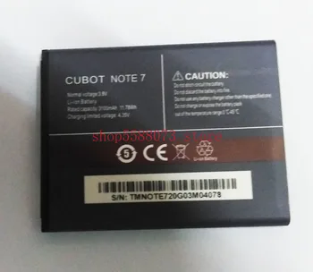 Cubot Note 7 Батарея телефона 3100 мАч 3,8 В для Cubot Note 7 Смартфон Тройная камера 13 МП 4G LTE 5,5 дюйма
