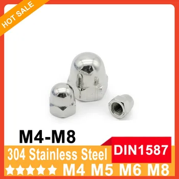 DIN1587 Гайка крышки желудя из нержавеющей стали с крупной резьбой с зубом M4 M5 M6 M8 SUS304 Шестигранные куполообразные гайки для Decrotive