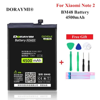 DORAYMI Батарея для телефона BM48 для Xiaomi Note 2 Note2 Высококачественные сменные батареи 4500 мАч + бесплатные инструменты
