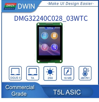 dwin 2,8-дюймовый, разрешение 240*320 пикселей, 262 тыс. цветов, интеллектуальный емкостный сенсорный дисплей TN-TFT-LCD HIM DMG32240C028_03W