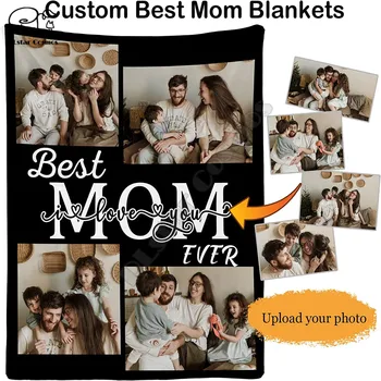 Ecautly персонализированные одеяла Подарки для мамы от дочери, Пользовательские одеяла с фотографиями, Одеяло для моей мамы, Подарки для мамы