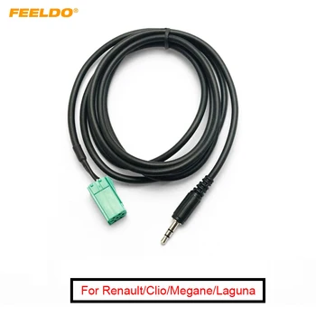 FEELDO 1PC Автомобильный адаптер Aux-In Input 3,5 мм для интерфейсного кабеля Renault / Clio / Megane / Laguna MP3 / iPod / iPhone #FD2779