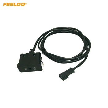 FEELDO Автомобильный AUX IN MP3 Аудиоинтерфейс Переключатель Панель Музыкальный провод для BMW E39 E46 E38 E53 X5 Модифицированный кабельный адаптер AUX
