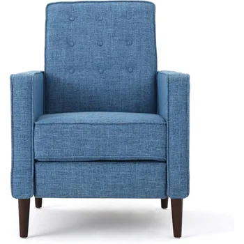 GDFStudio Christopher Knight Home Mervynn Mid-Century Современные тканевые кресла-реклайнеры, набор из 2 шт., приглушенный синий
