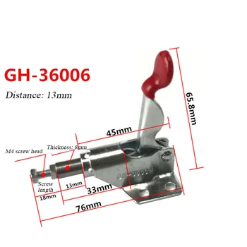 GH-36006 Зажим для инструментов push-pull Прочный и хорошо сделанный быстросъемный компактор Быстрое приспособление Тумблерный зажим