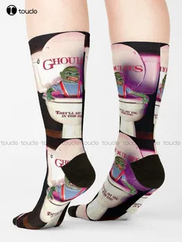 Ghoulies 1985 Носки Крутые носки для мужчин Персонализированные пользовательские 360 ° Цифровая печать Подарок Harajuku Unisex Взрослые Подростки Молодежные носки Ретро