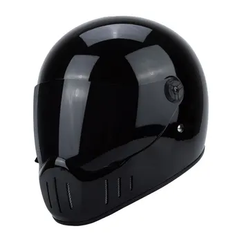 Gloss Black Abs Женские и мужские полнолицевые мотоциклетные шлемы Мотокросс Гоночный мотоциклетный шлем с одобрением Len DOT ECE