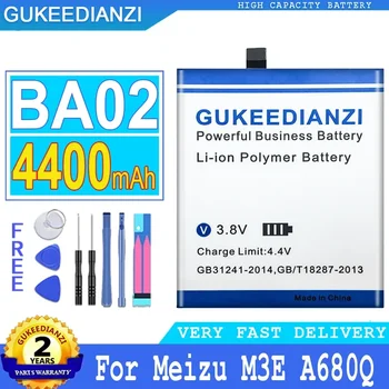 GUKEEDIANZI Аккумулятор BA02 для Meizu Meizy, A680Q, E-A680Q, M3E, A680Q, Аккумулятор большой мощности, 4400 мАч