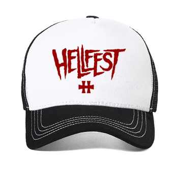 Hellfest Хэви-метал Музыкальный фестиваль Логотип Бейсболки Мужские прохладные летние сетчатые дышащие шляпы дальнобойщика унисекс Регулируемые фирменные шляпы