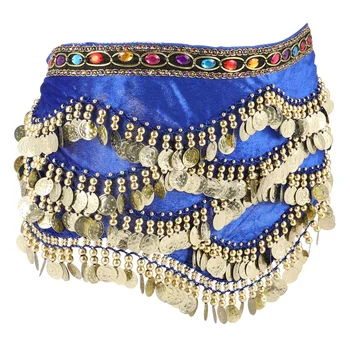 Hip Dancing Skirt Wrap Indian Пояс Пояс Пояс для Женщин Королевский Синий