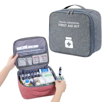 Home Travel Аптечка первой помощи Пустая сумка для хранения лекарств большой емкости Портативная медицинская коробка Случай выживания Наружная сумка для неотложной помощи