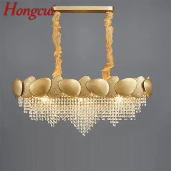 Hongcui Люстра Креативный прямоугольный подвесной светильник Постмодернистский светодиодный золотой свет для дома Гостиная Столовая