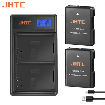 JHTC EN-EL14 EN EL14 Аккумулятор для Nikon D3200 D3400 D3300 D3100 D5100 D5200 D5300 D5600 1060 мАч