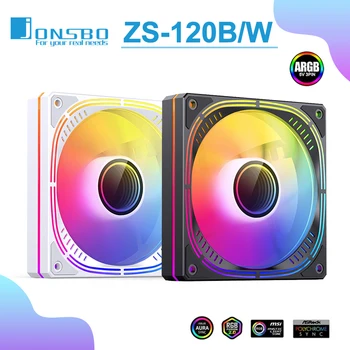 Jonsbo ZS-120 Корпус Вентилятор 5 В ARGB 120 мм Вентилятор охлаждения процессора 4PIN PWM 1800 об/мин Скоростной кулер ПК Вентилятор корпуса