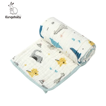 Kangobaby 100% хлопок муслиновое одеяло 6 слоев пузырьковый дизайн детский кондиционер одеяло для новорожденных одеяло младенец пеленка