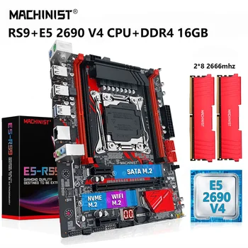 MACHINIST RS9 X99 Комплект материнской платы Процессор Xeon E5 2690 V4 LGA 2011-3 CPU 16G=8GBx2 DDR4 RAM Память WIFI NVME M.2 SATA