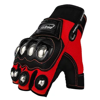 MADBIKE мотоциклетная перчатка для летней езды защитное снаряжение мотоциклетные перчатки спортивные товары половина пальца перчатка для верховой езды из нержавеющей стали