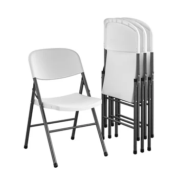 Mainstays Складной стул из смолы премиум-класса, 4 шт., белый