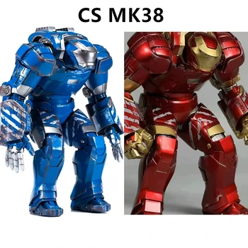 Marvel 20.3CM Comicav 1/12 Super Alloy Cs Iron Man Mk38 Igor Blue/red Подвижная светящаяся модель игрушки