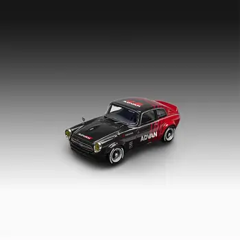 Mortal 1:64 S800 Coupe Outlaw Advan Черная красная литая модель автомобиля