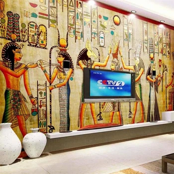 mural papel de parede para quarto Пользовательские обои Древнеегипетский праздник классический ТВ фон фотообои