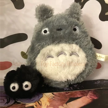 NEW 2Style Totoro Плюшевая монета Кошелек Брелок 12 см Мультфильм Kawaii Фильм Dustbunny Doll Милый маленький угольный шар Детский подарок на день рождения