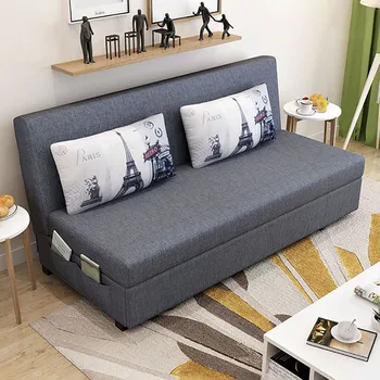 Nordic Современный складной диван-кровать 90 см Простая спальня Гостиная Многофункциональная кровать для взрослых Ленивый диван для отдыха Компактный дизайн