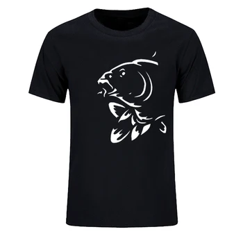 O воротник мужская 3Dt рубашкаЗабавная карп спортивная футболка мужская летняя рыбалка рыбацкая спортивная рубашка мужская досуг Harajuku