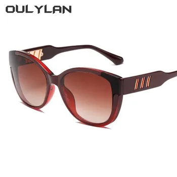 Oulylan Большие солнцезащитные очки кошачий глаз для женщин Модные солнцезащитные очки с градиентом личности Роскошный бренд Дизайнерские очки UV400