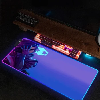 Overwatch Подсветка Xxl Игровая мышь Коврик RGB Офисные аксессуары для настольного коврика Дешевый ПК Геймер Шкаф Светодиодный коврик для мыши