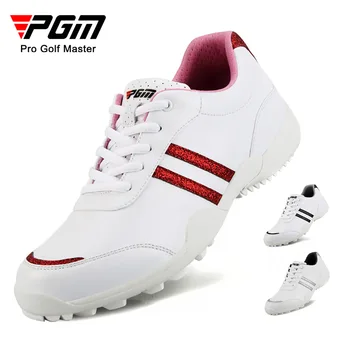 PGM Женская обувь для гольфа Противоскользящие дышащие кроссовки для гольфа Женские супер волокно Водонепроницаемые спортивные кроссовки для отдыха на открытом воздухе XZ138