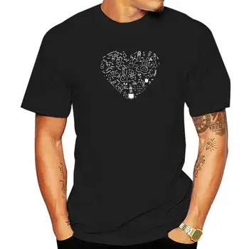 Ph.D PHD Аспирант Наука о сердце Крутой подарок на выпускной Футболка Повседневные футболки для мужчин Классический хлопковый дизайн футболок