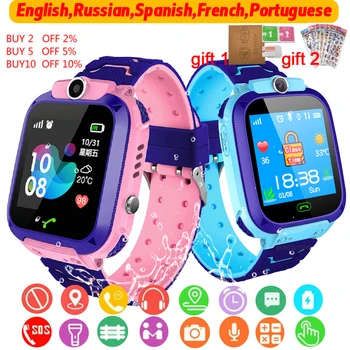 Q12 Детские смарт-часы SOS Телефон Часы Умные Часы Камера С Сим-Картой Водонепроницаемый IP67 Детский Подарок Для IOS Android