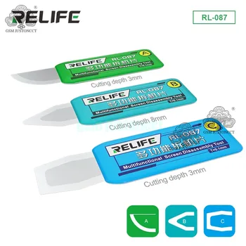 RELIFE RL-087 Многофункциональный набор инструментов для разборки экрана 3 в 1 для экрана мобильного телефона Изогнутый край экрана Инструменты для ремонта