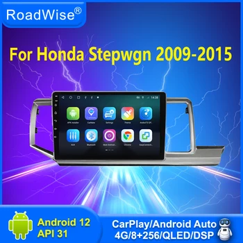 Roadwise 8+256 Android 12 Автомагнитола Carplay для Honda Stepwgn 2009 - 2015 Мультимедиа 4G Wifi GPS DSP DVD 2 DIN Авторадио Стерео