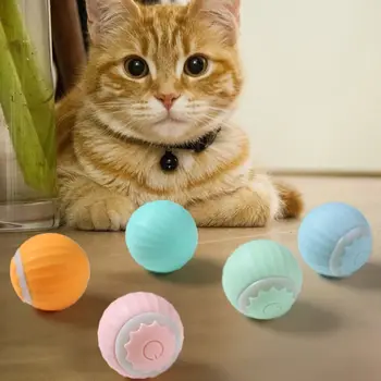 Rolling Ball Электрические игрушки для кошек Автоматические самодвижущиеся умные игрушки для кошек Интерактивная игрушка ABS Cat Ball для кошек
