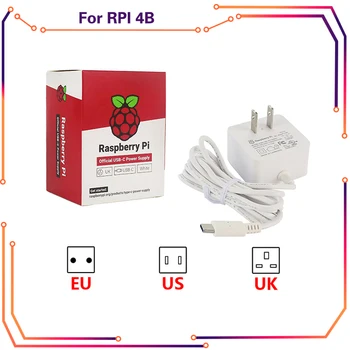 S ROBOT Raspberry Pi 4 Model B Официальный адаптер питания USB-C 5,1 В 3 А Блок питания для Raspberry Pi 4 RPI112