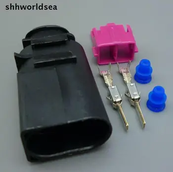 shhworldsea 10Sets 2 PIN Way 3,5 мм Автомобильный водонепроницаемый разъем жгута проводов, разъем датчика температуры 8B0973822 8B0 973 822