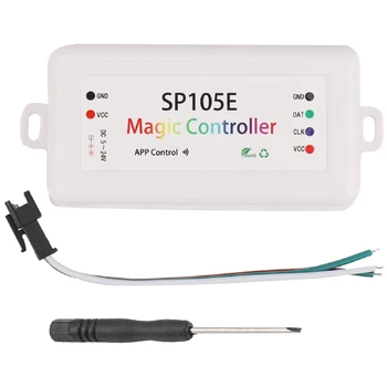 SP105E Беспроводной Bluetooth-контроллер APP WS2811 WS2812B WS2801 SK6812 APA102 Индивидуально адресуемая программируемая светодиодная лента Pix