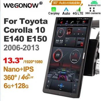 TS10 Android10.0 Ownice Автомагнитола Авто для Toyota Corolla 10 E140 E150 2006-2013 13.3'' Нет поддержки DVD Быстрая зарядка 1920*1080