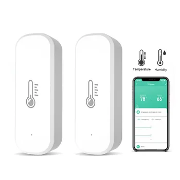 Tuya Smart Zigbee Датчик температуры и влажности Внутренний термометр для домашней работы с Alexa Google Home Assistant