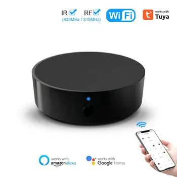 Tuya WiFi ИК-пульт дистанционного управления, умный дом универсальный инфракрасный для кондиционера ТВ DVD работа с Alexa/ home/yandex