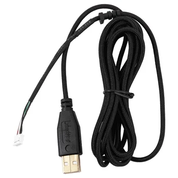 USB Кабель Мышь Линия Для Razer Deathadder 2013 Около 2,1 м 5 проводов 5 контактов Черная позолоченная замена Игровая мышь