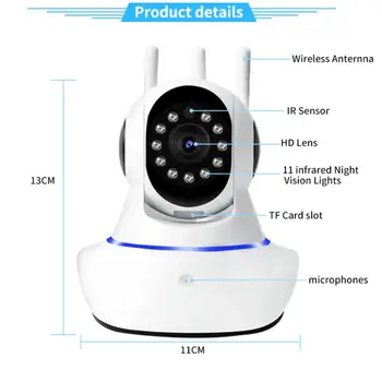 V380 IP-камера ночного видения Wi-Fi камера видеонаблюдения Безопасность AI Tracking Камера наблюдения Беспроводная 1080p Мини В помещении 360 градусов