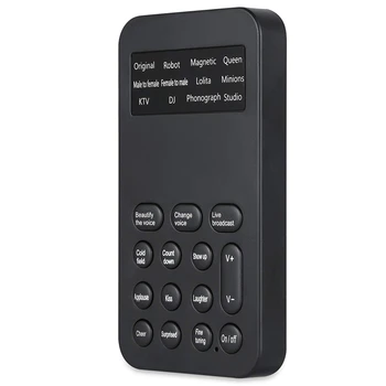  Voice Changer Ручной микрофон Voice Changer со звуком Многофункциональный аппарат эффектов для телефона / PS4 (S9)