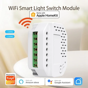 Wifi Smart 1/2 Way Light Светодиодный диммерный переключатель Модуль Smart Life / Tuya APP Модуль распределительного устройства с дистанционным управлением для дома Прочный