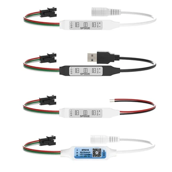 WS2812B Светодиодный контроллер WS2811 для пиксельной светодиодной ленты USB 3Key Светодиодная лента SP621E Музыкальное Bluetooth-совместимое приложение DC5V-24V