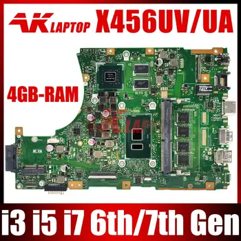 X456UV Материнская плата ноутбука для ASUS X456UJ X456UQ X456UQK X456UA X456UF X456URK X456UB X456UAM Материнская плата I3 I5 I7 920 930 940 GPU