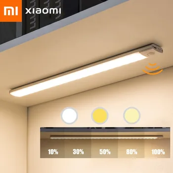 Xiaomi Night Light Датчик движения Беспроводной USB Аккумуляторный настенный светильник Украшение Спальня Шкаф 3 цвета Светодиодный затемняющий свет